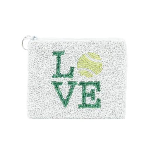 Beaded Tennis Coin Purse