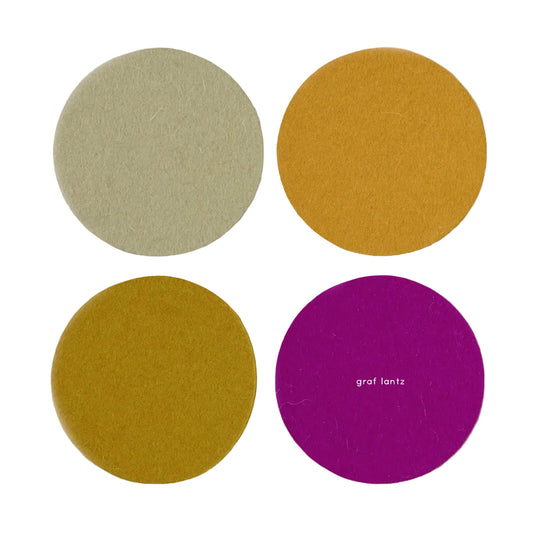 Round Felt Coasters- Golden Hour