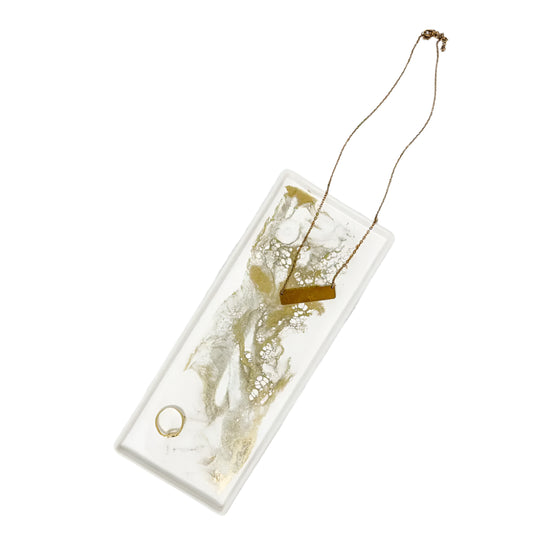 Small Ceramic Tray – Gold Quartz