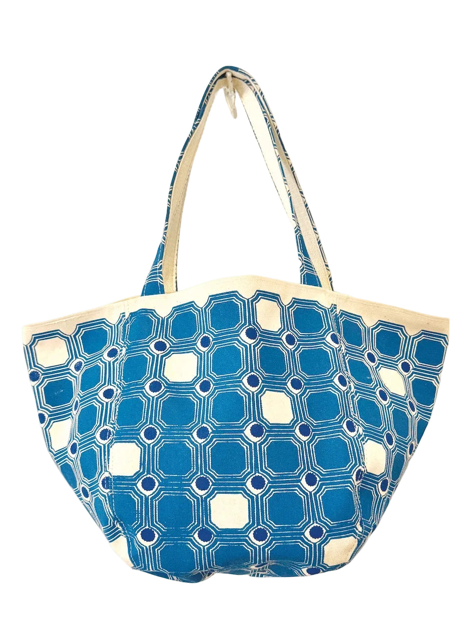 Vintage Tile Tote - Blue