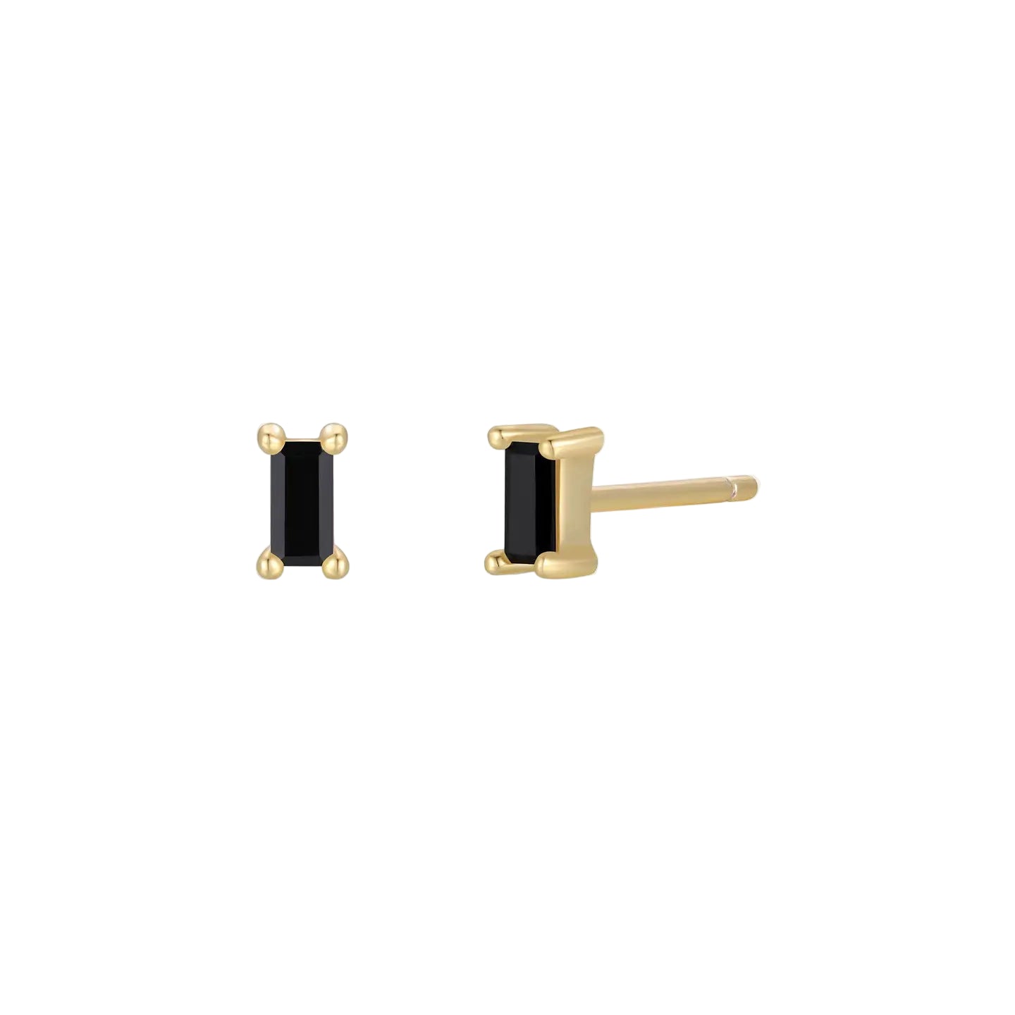 Baguette Studs - Black