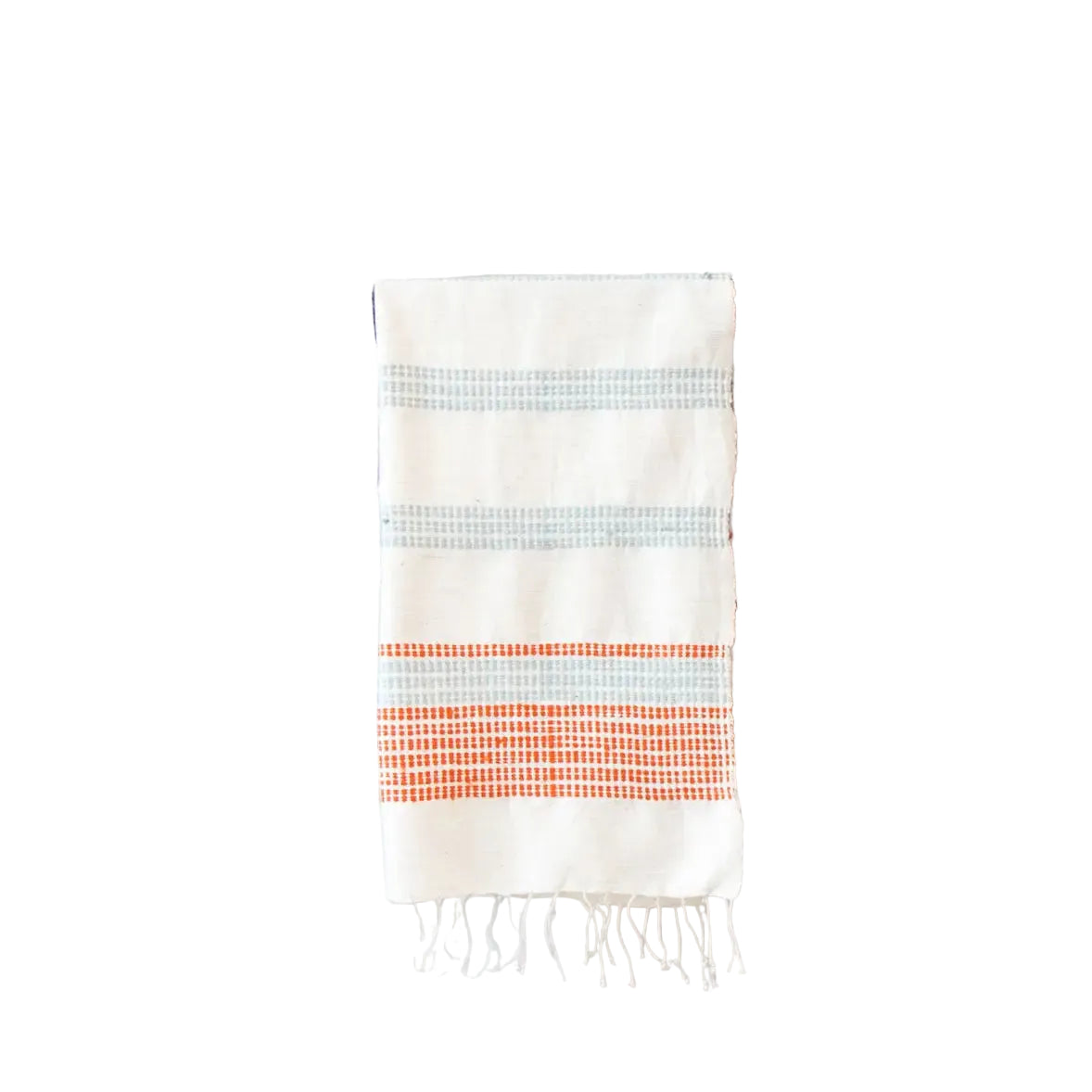 Camden Hand Towel - Azure and Tangerine