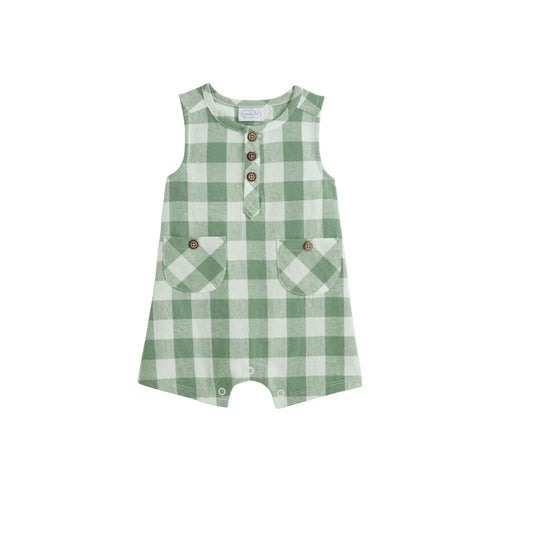 Green Check Romper
