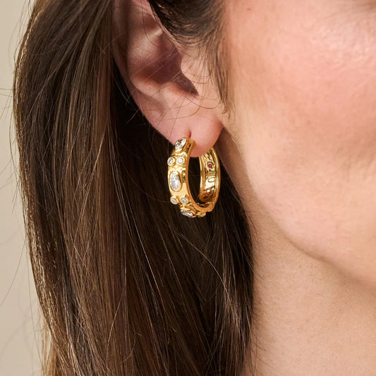 Cubic Zirconia Hoop Earrings