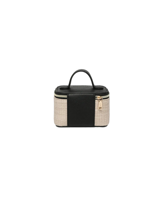Small Rattan Jewelry Case - Black