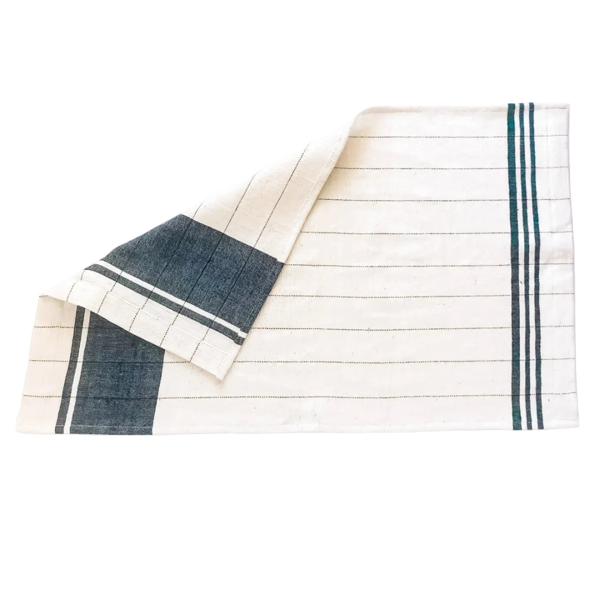 Pinstripe Hand Towel- Navy