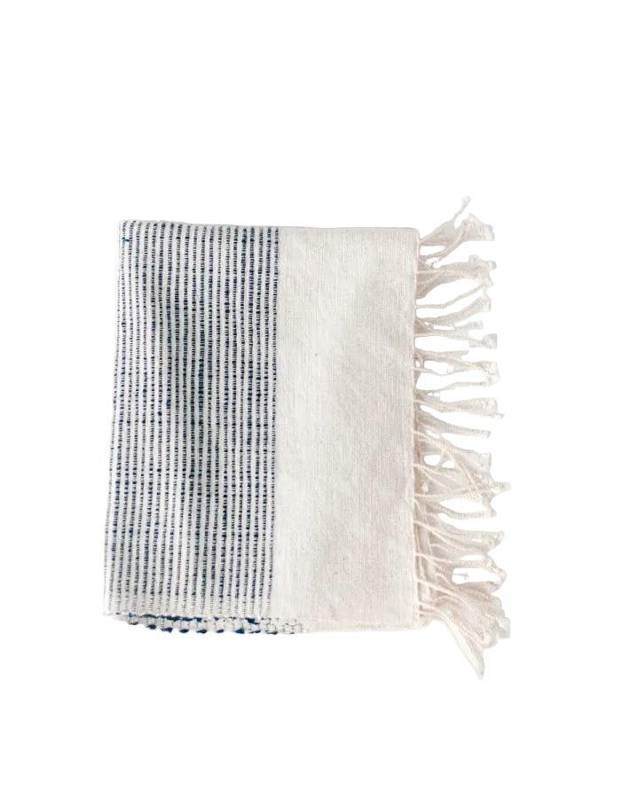 Striped Hand Towel- Navy