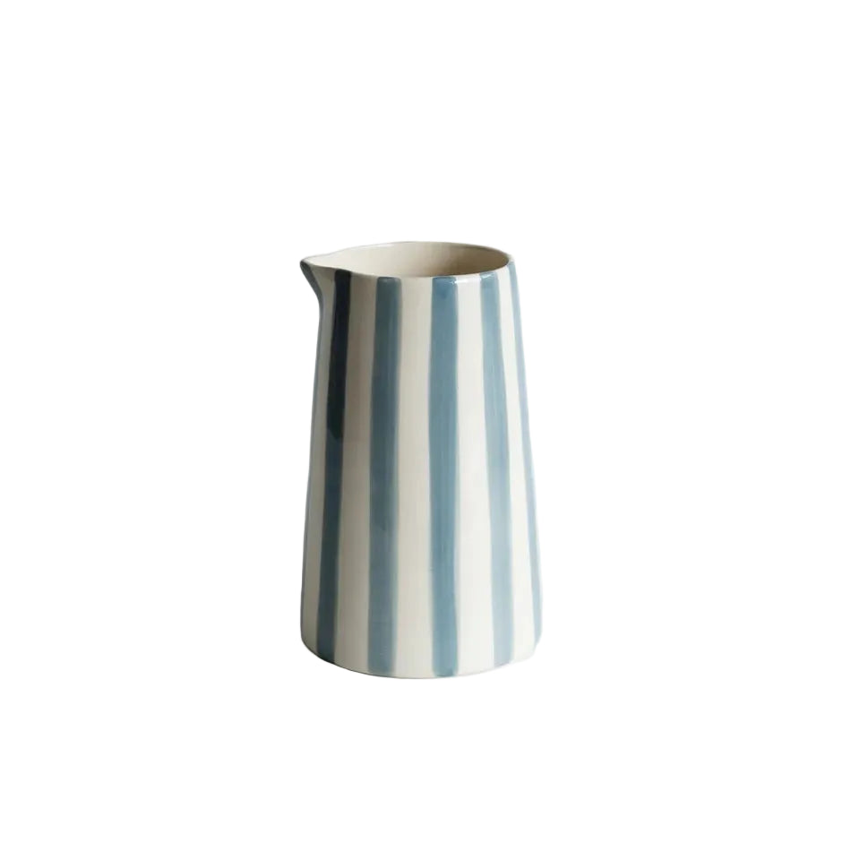 Striped Pitcher - Dove Grey