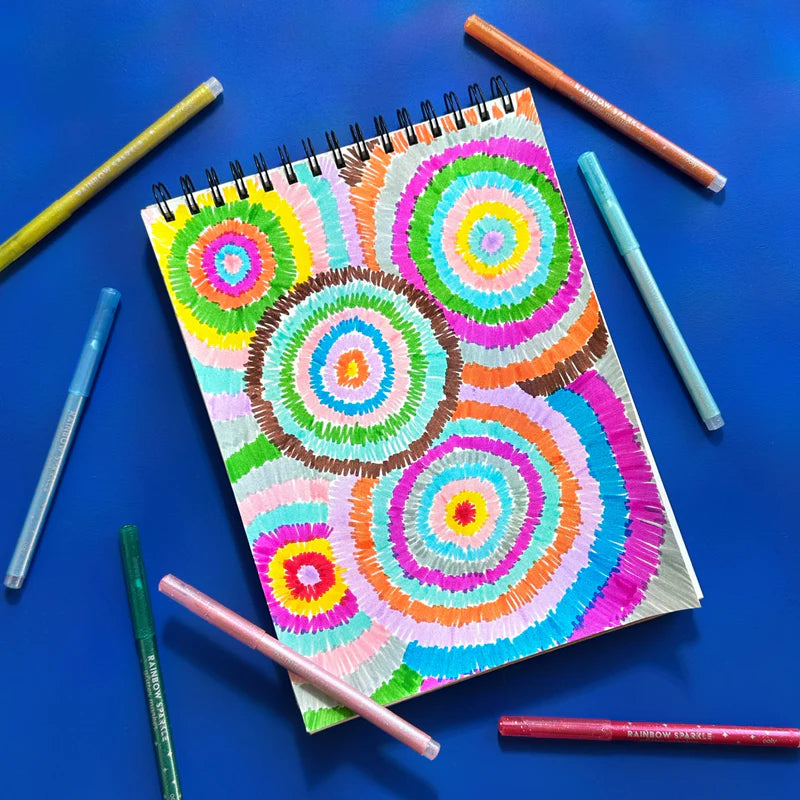 Rainbow Sparkle Glitter Markers