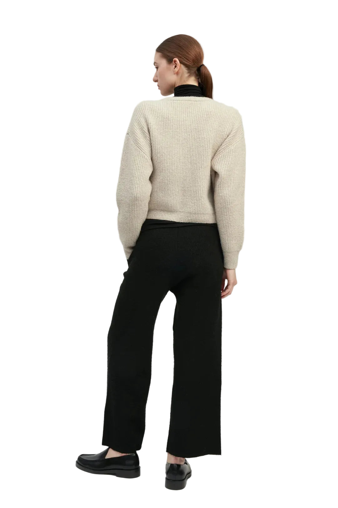 Knit Zip-Up Cardigan - Taupe