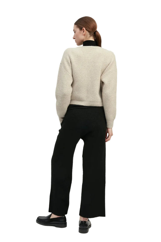 Knit Zip-Up Cardigan - Taupe