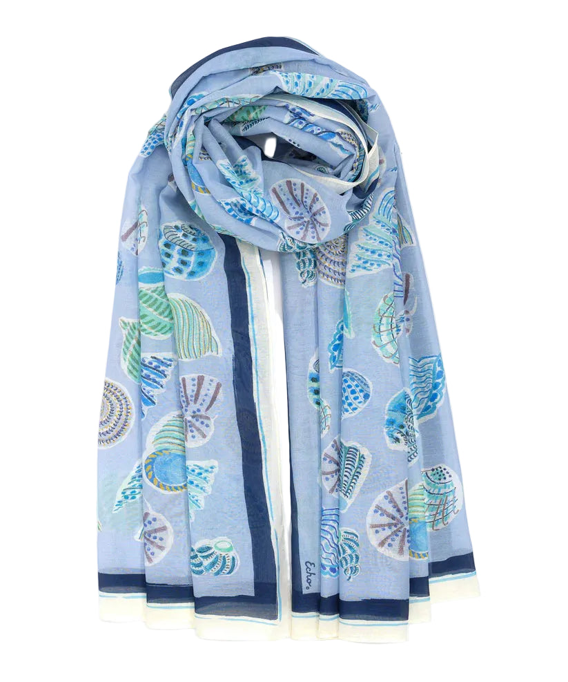 Sea Shells Sarong- Chambray
