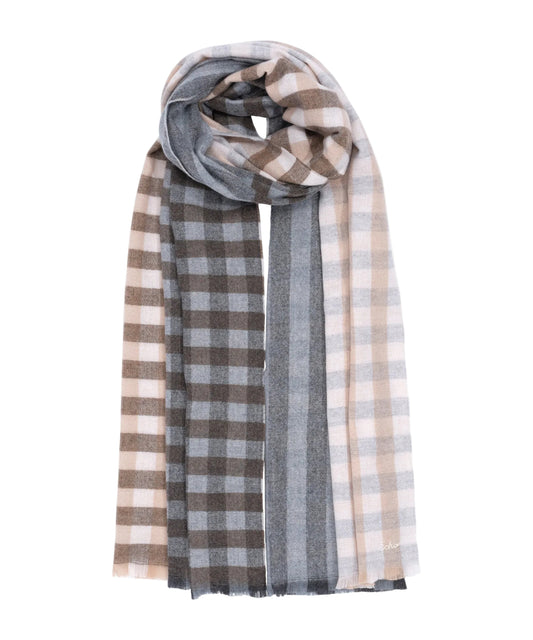 Quarter Check Wrap - Heather Grey
